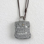 Crochet Earbud Pouch with Adjustable Neck Cord