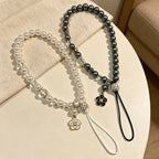 CloudNook Camellia Beaded Phone Strap‑Wrist Cellphone Lanyard