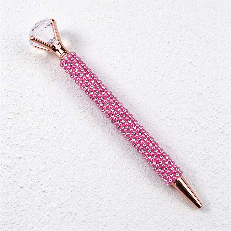 CouldNook Faceted Top Ballpoint Pen - Beaded Barrel And Open Prongs