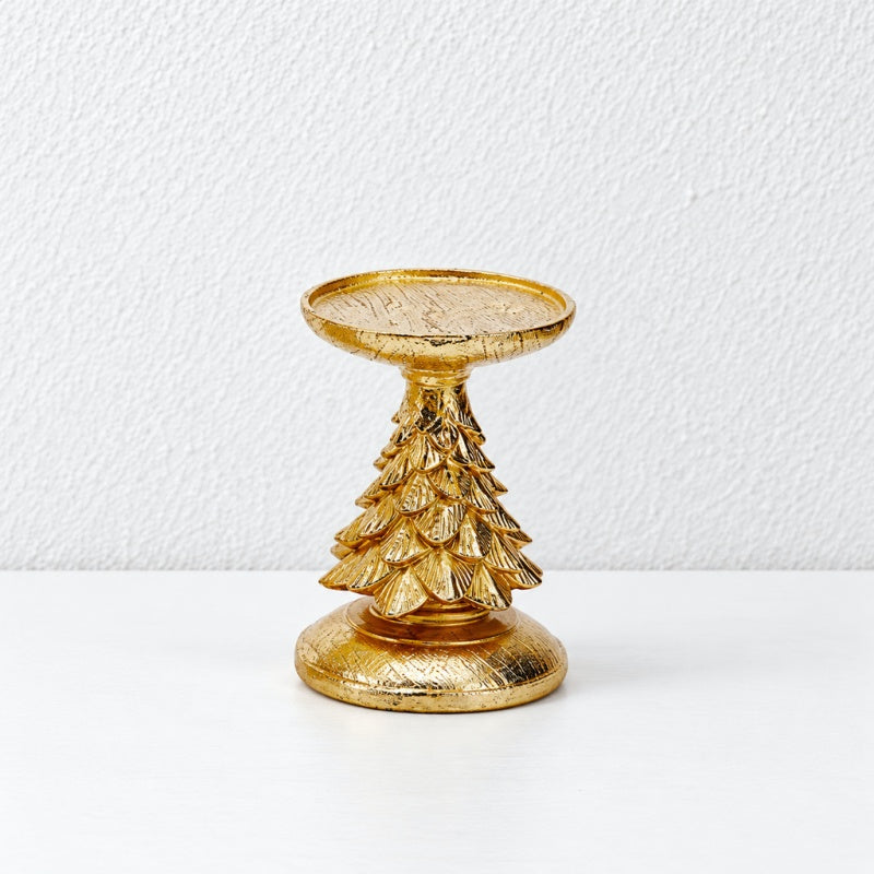 CouldNook Christmas Resin Candle Holder - Sculpted Trees And Festive Figures