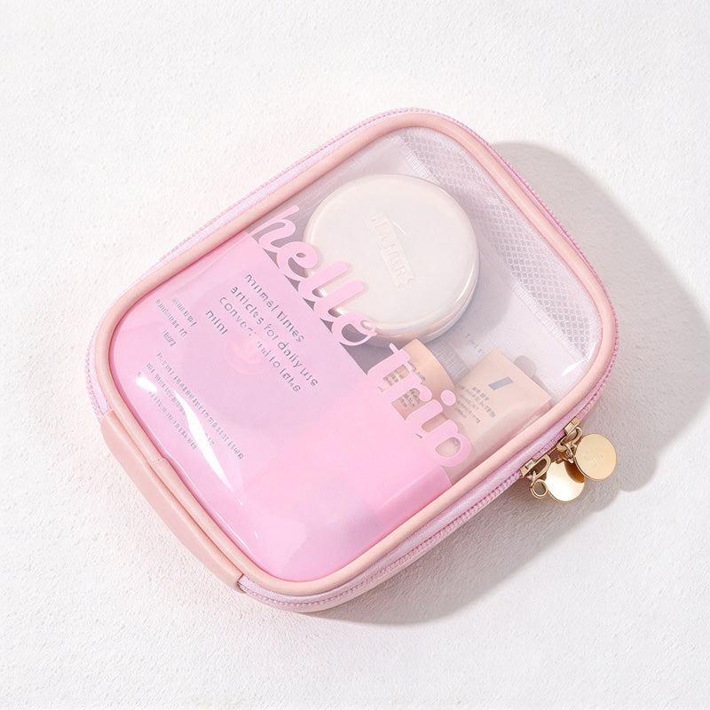 CouldNook Clear-Panel Makeup Organizer - Rounded Corners And Double Zipper