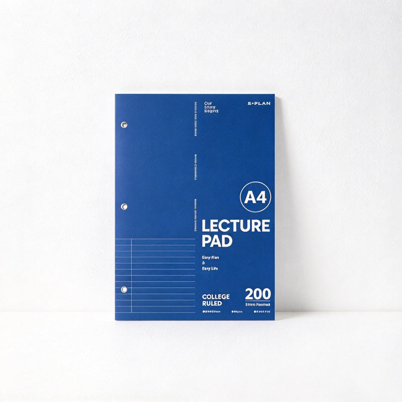 CouldNook Tear-Off Lecture Notebook - Three Punched Holes and Ruled Sheets
