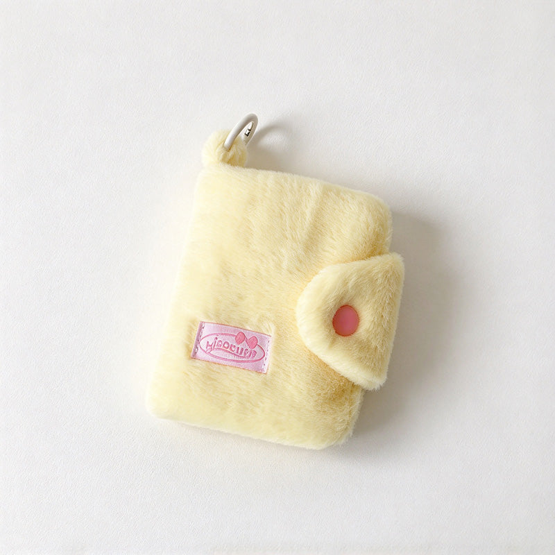 CouldNook Plush Card Wallet - Foldover Shape And Rounded Snap Tab