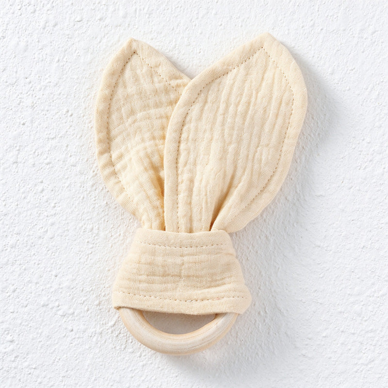 Bunny Ear Teething Ring with Cotton Fabric