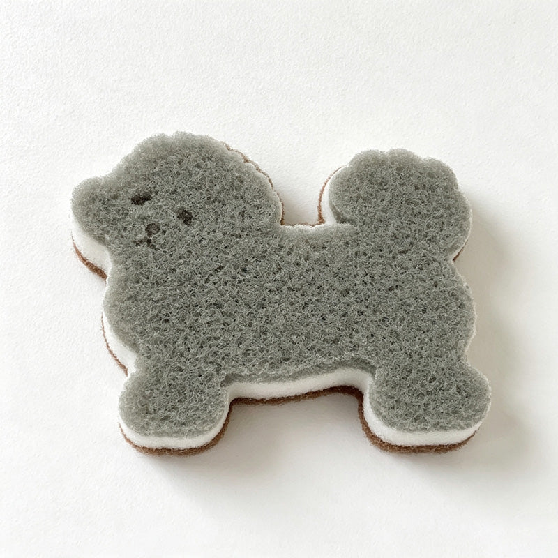 CloudNook 4PCS Dog‑Shaped Dish Sponge‑Cute Kitchen Cleaning Scrub