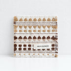 CouldNook Woven Fabric Coaster - Geometric Bands and Fringed Edges