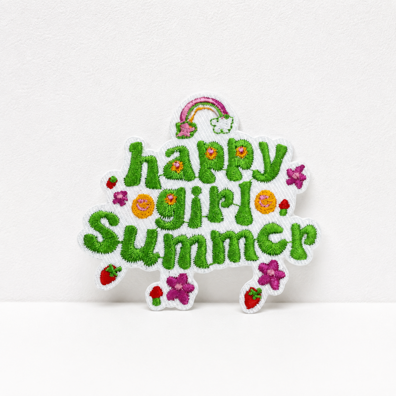 CouldNook Tropical Embroidered Patch - Flowers Drinks and Summer Motifs