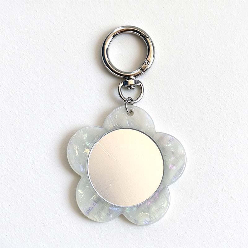 CouldNook Flower Mirror Bag Charm - Rounded Petal Frame
