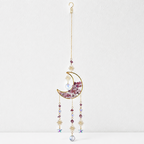 CouldNook Gemstone Moon Suncatcher Ornament - Cascading Star Drops