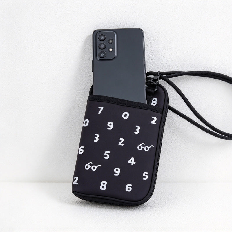 CouldNook Number Print Crossbody Pouch - Cord Strap