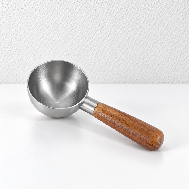 Acacia Coffee Scoop - Deep Bowl and Rounded Wooden Grip
