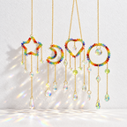 CouldNook Rainbow Beaded Suncatcher - Shaped Frame and Hanging Glass Drops