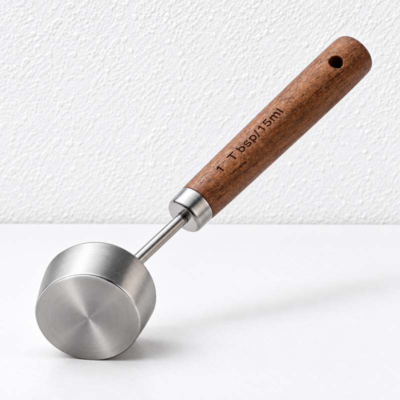 Coffee Measuring Scoop - Straight Cup and Walnut Handle