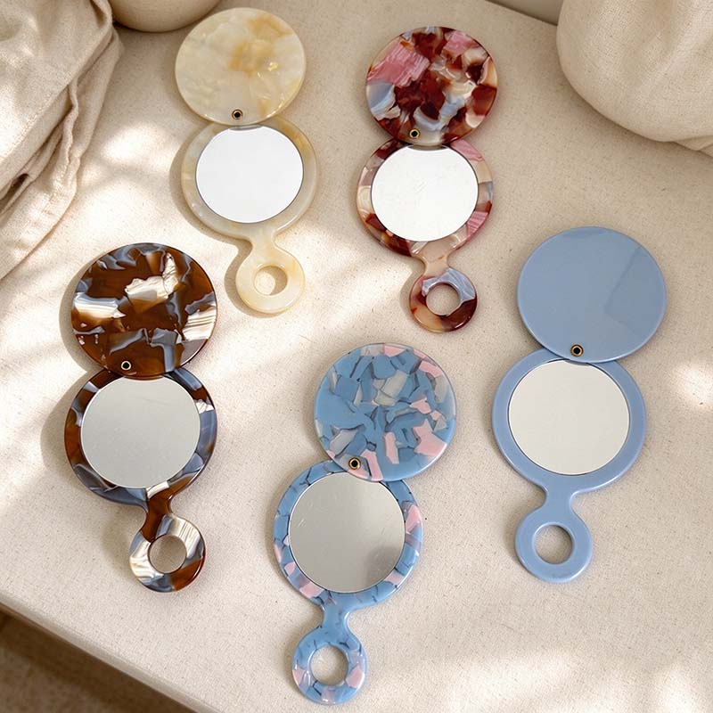 CouldNook Round Swivel Hand Mirror - Loop Handle
