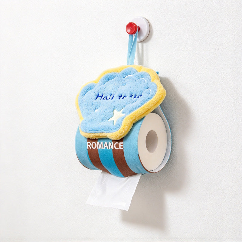 CouldNook Sea Creature Hanging Tissue Holder - Plush Topper and Striped Body