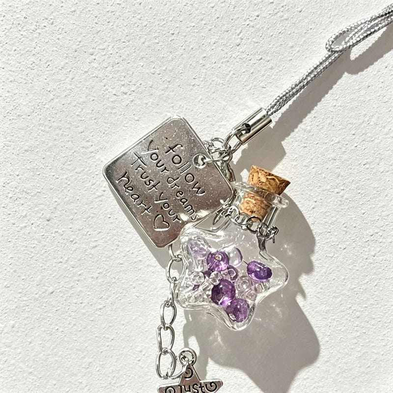 CouldNook Star Wish Bottle Charm‑Ins Style Phone & Bag Hanging Pendant