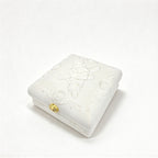 CouldNook Floral Jewelry Presentation Box - Raised Rose Pattern and Hinged Lid