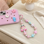 CouldNook Girl Figure Beaded Phone Charm - Loop Cord Attachment
