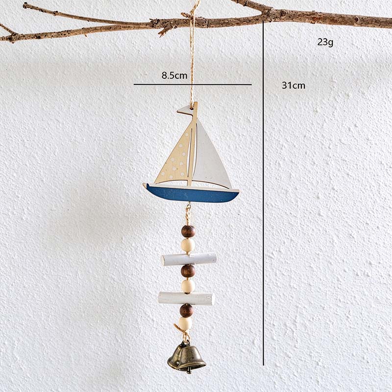 CouldNook Coastal Bell Hanging - Beads and Cutouts