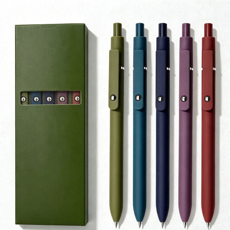 CouldNook Retractable Gel Pen 5PCS Set - Coordinated Writing Colors