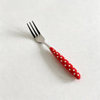 CouldNook Polka Dot Flatware - Contrast Handle Table