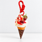 CouldNook Dessert Bag Charm - Strawberry Tart and Swirled Cone Designs