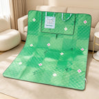 CouldNook Green Floral Picnic Mat - Foldable Carrying Case