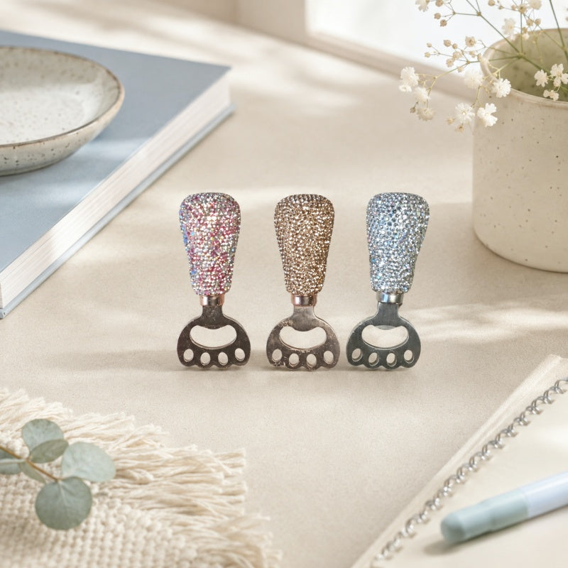 CouldNook Rhinestone Paw‑Shaped Bottle Opener‑Magnetic Fridge Mount