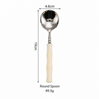 Bamboo Style Flatware - Segmented Acrylic Handles and Steel