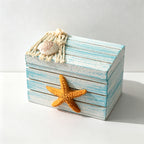 CouldNook Miniature Nautical Lifebuoy Box - Rustic Coastal Storage Decor