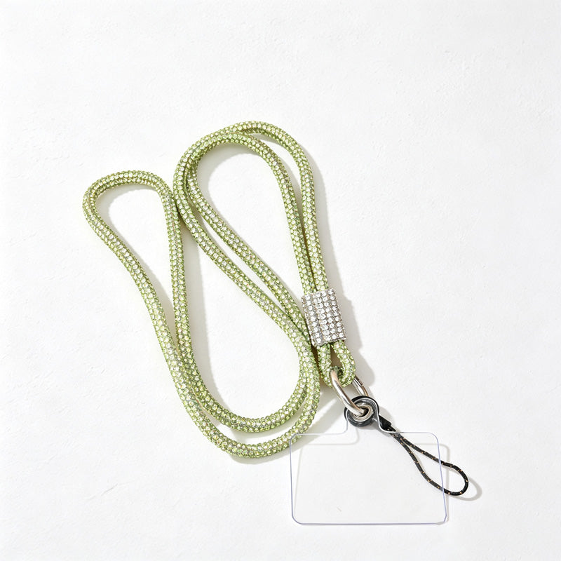 CouldNook Rhinestones Set Neck Phone Lanyard with Figure-Eight Links