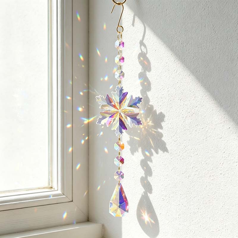 CouldNook Snowflake Suncatcher - Beaded Strand And Shaped Pendant Options
