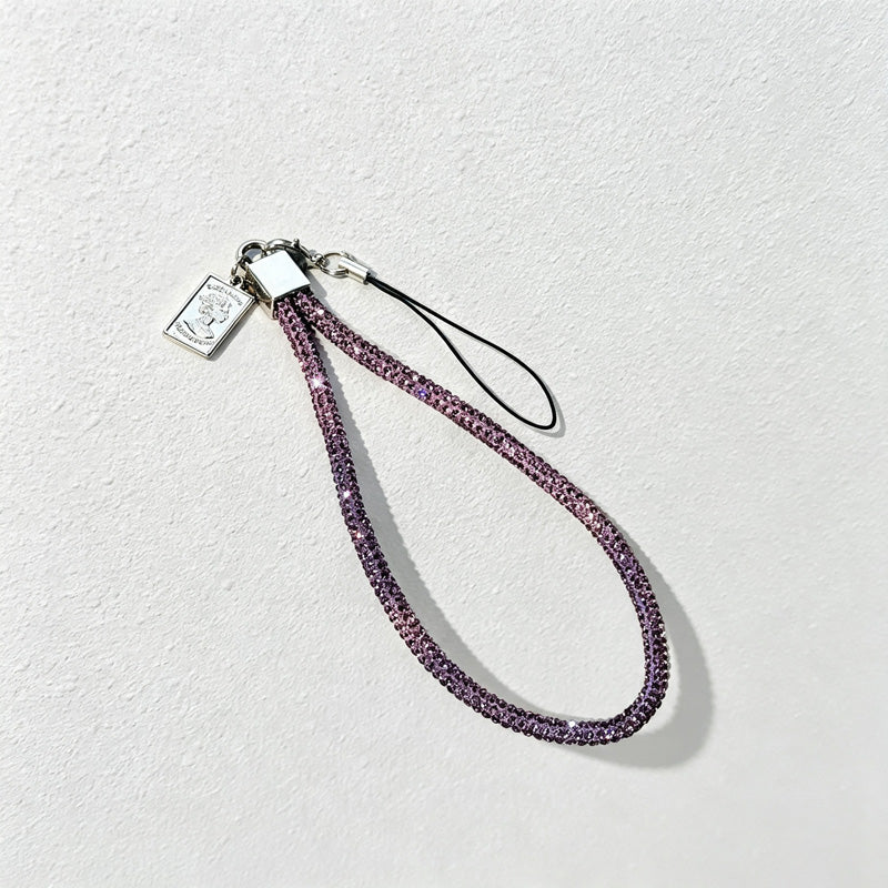CouldNook Rhinestones Set Wrist Phone Strap with Closely Set Reflective Stones