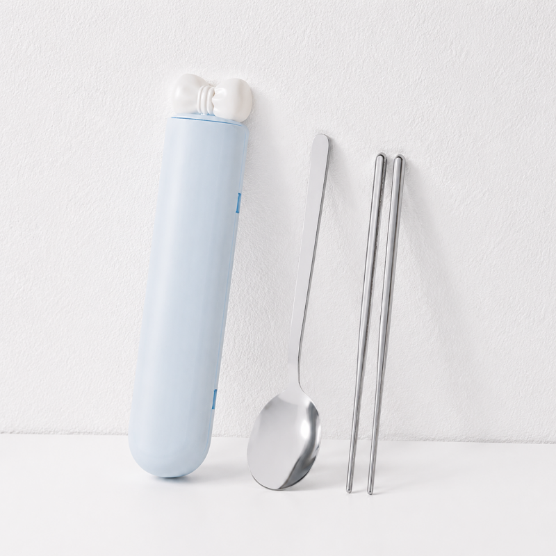CouldNook Portable Cutlery Set - Spoon Fork Chopsticks and Tube Case