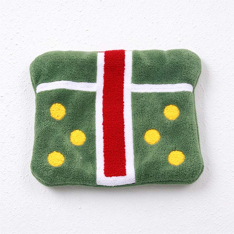 CouldNook Christmas Hanging Hand Towel - Shaped Fleece And Festive Embroidery