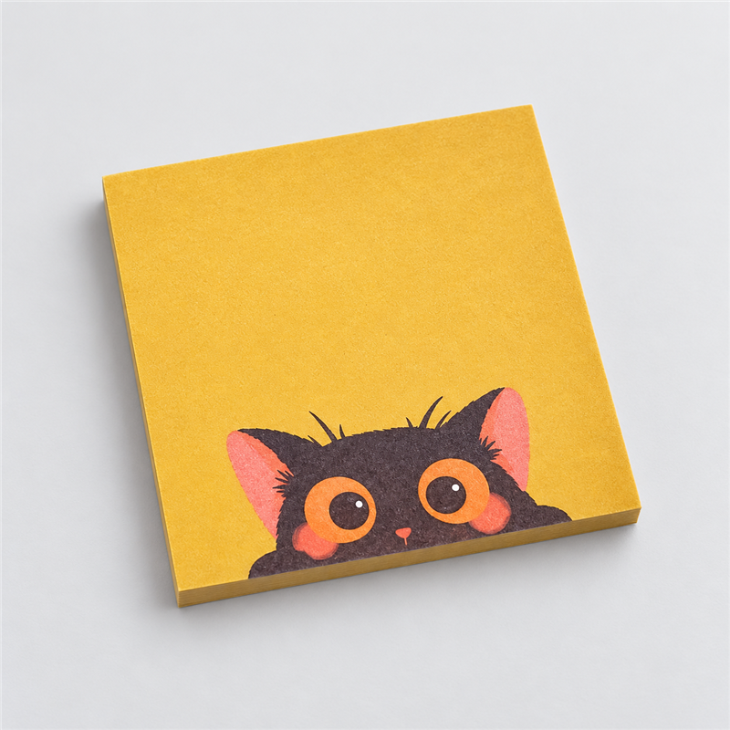 Peeking Cat Sticky Note Pad with Fifty Sheets