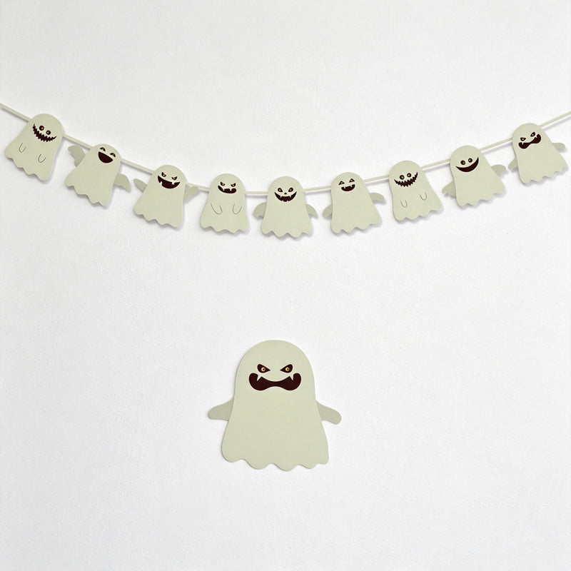 CloudNook Ghost Banner Garland‑Halloween Party Hanging Decor