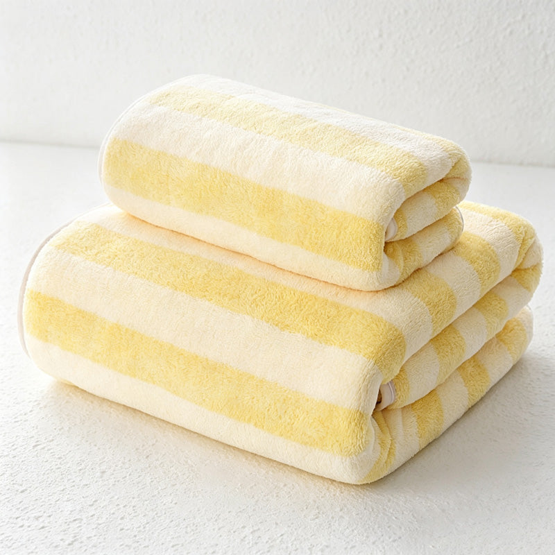CouldNook Striped Plush Towel - Hand and Bath Sizes