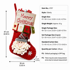 CouldNook Character Christmas Stocking - Raised Festive Face