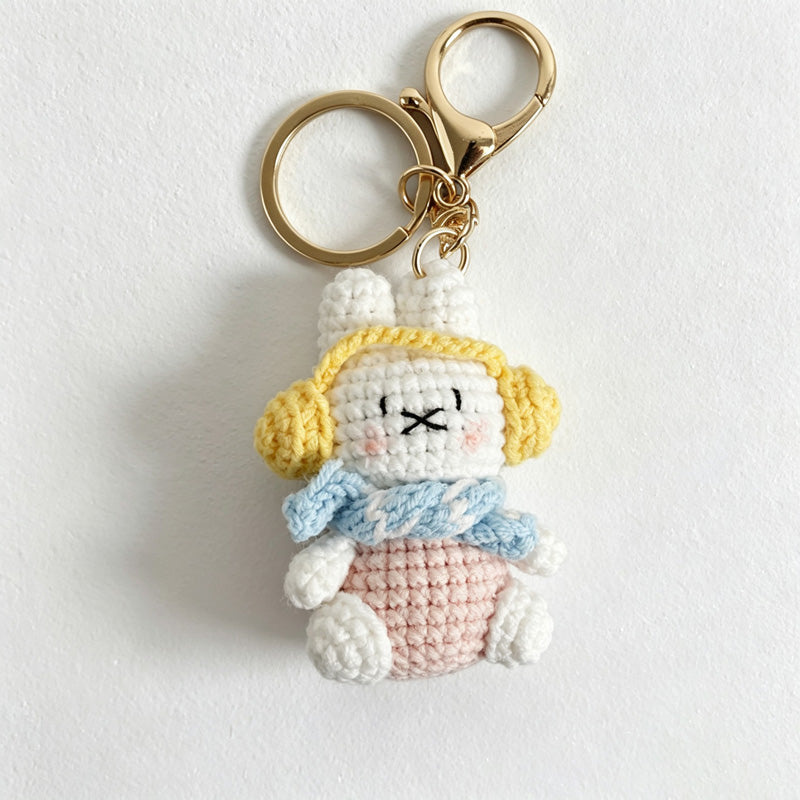 CouldNook Plush Rabbit Doll Keychain - Scarf Character Outfit