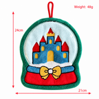 Printed Christmas Hand Towels with Shaped Holiday Scenes