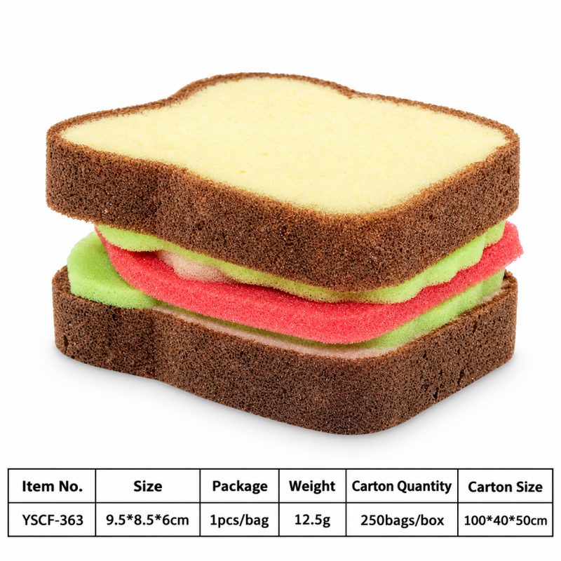 Sandwich Dishwashing Sponge with Layered Filling Details