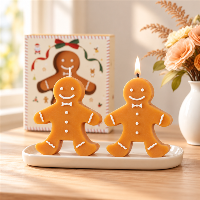 Gingerbread Figure Candle with Coffee Milk Scent
