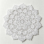CouldNook Round Floral Lace Coaster - Five White Designs