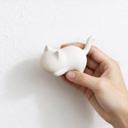 CouldNook Cat-Shaped Desk Hook - Raised Tail and Rounded Body