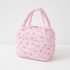 CouldNook Quilted Floral Lunch Bag - Front Pocket and Carry Handles