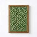 CouldNook Framed Cotton Wall Art - Knotted Patterns and Rectangular Border