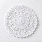 CouldNook Round Lace Table Mat - Floral Openwork And Decorative Edges