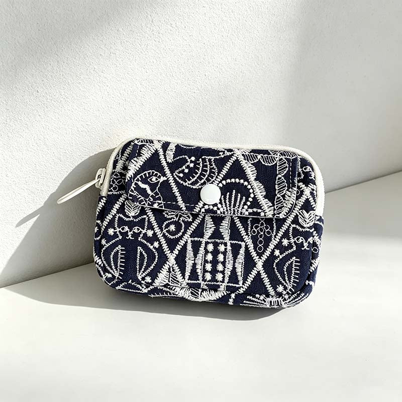 CouldNook Embroidered Double-Layer Pouch - Eight Botanical Designs Collection