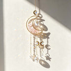 CouldNook Crescent Suncatcher - Stone Chip Moon And Star Drops